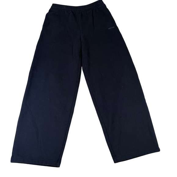 Aritzia Pants - Aritzia Sweatfleece Boyfriend Wide Leg Sweatpants Womens Medium Navy Blue Cozy